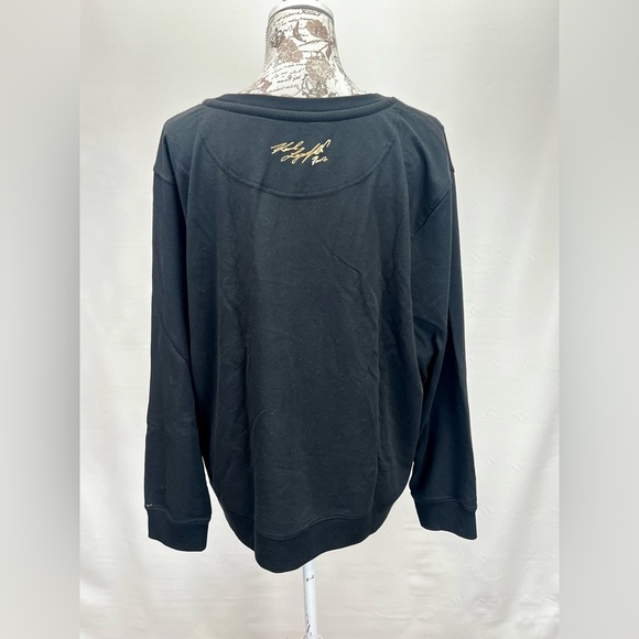KARL LAGERFELD‎ Black with gold head logo sweatshirt size XL. - Picture 6 of 12